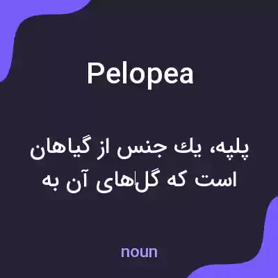 معنی pelopea به فارسی معنی pelopea به فارسی