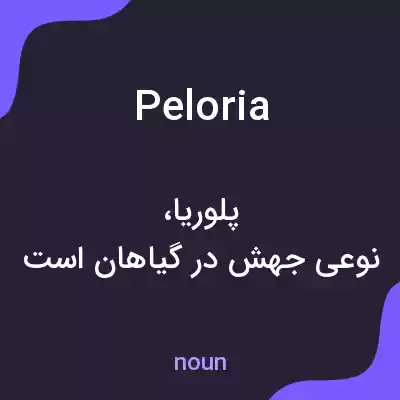 معنی peloria به فارسی معنی peloria به فارسی