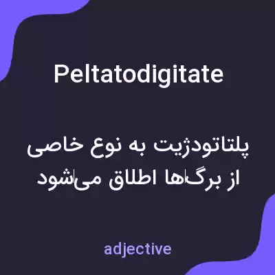 معنی peltatodigitate به فارسی معنی peltatodigitate به فارسی