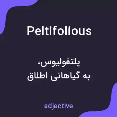 معنی peltifolious به فارسی معنی peltifolious به فارسی