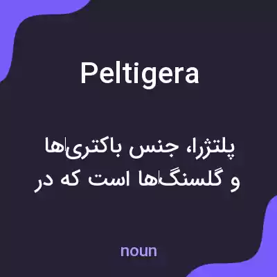 معنی peltigera به فارسی معنی peltigera به فارسی