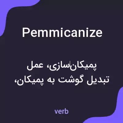 معنی pemmicanize به فارسی معنی pemmicanize به فارسی
