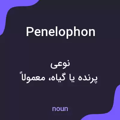 معنی penelophon به فارسی معنی penelophon به فارسی