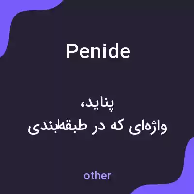 معنی penide به فارسی معنی penide به فارسی