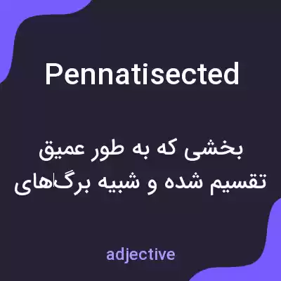 معنی pennatisected به فارسی معنی pennatisected به فارسی