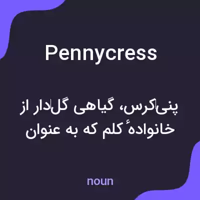معنی pennycress به فارسی معنی pennycress به فارسی