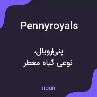 معنی pennyroyals به فارسی معنی pennyroyals به فارسی