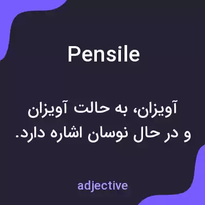 معنی pensile به فارسی معنی pensile به فارسی