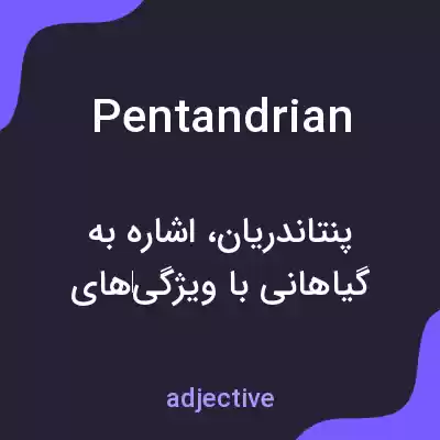 معنی pentandrian به فارسی