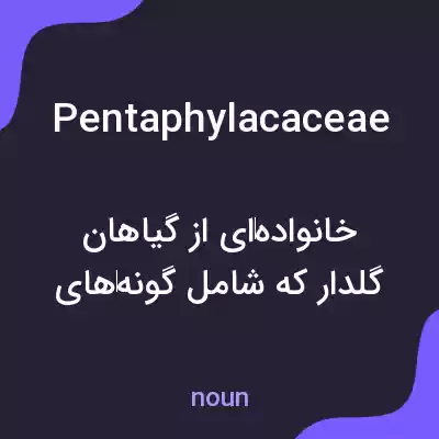 معنی pentaphylacaceae به فارسی معنی pentaphylacaceae به فارسی