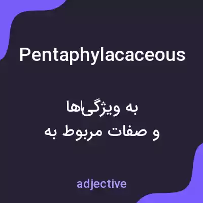 معنی pentaphylacaceous به فارسی معنی pentaphylacaceous به فارسی