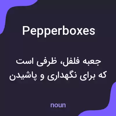 معنی pepperboxes به فارسی معنی pepperboxes به فارسی
