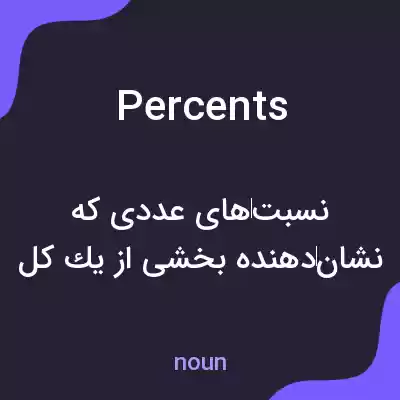 معنی percents به فارسی معنی percents به فارسی