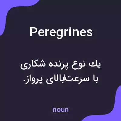 معنی peregrines به فارسی معنی peregrines به فارسی