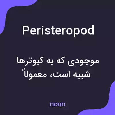معنی peristeropod به فارسی