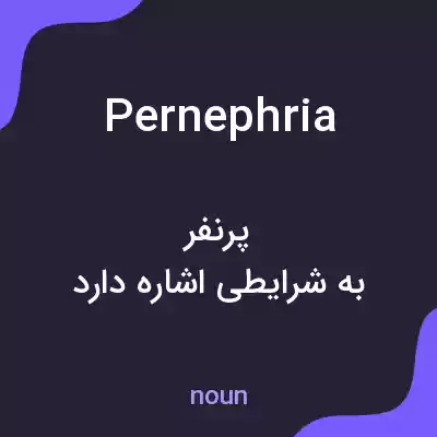 معنی pernephria به فارسی