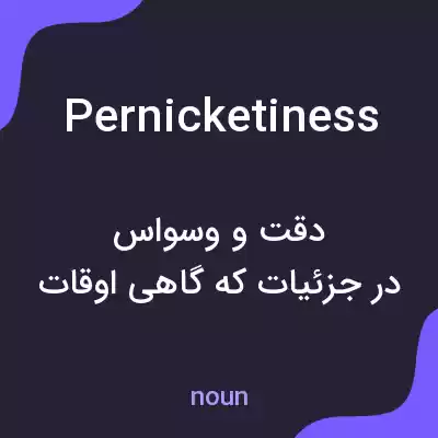 معنی pernicketiness به فارسی معنی pernicketiness به فارسی