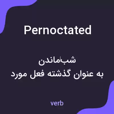 معنی pernoctated به فارسی معنی pernoctated به فارسی