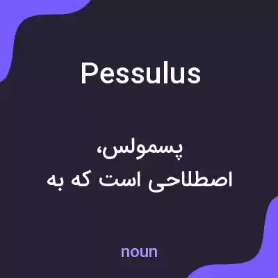 معنی pessulus به فارسی