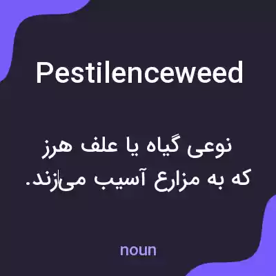معنی pestilenceweed به فارسی معنی pestilenceweed به فارسی