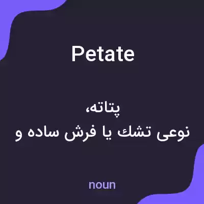 معنی petate به فارسی معنی petate به فارسی