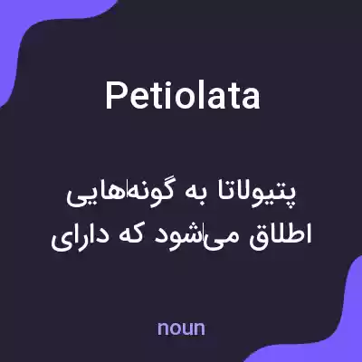 معنی petiolata به فارسی معنی petiolata به فارسی