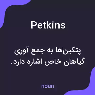 معنی petkins به فارسی معنی petkins به فارسی