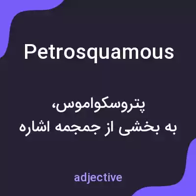 معنی petrosquamous به فارسی معنی petrosquamous به فارسی