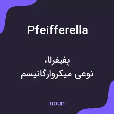 معنی pfeifferella به فارسی معنی pfeifferella به فارسی