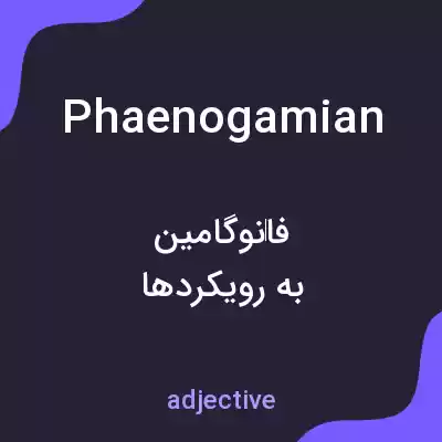 معنی phaenogamian به فارسی