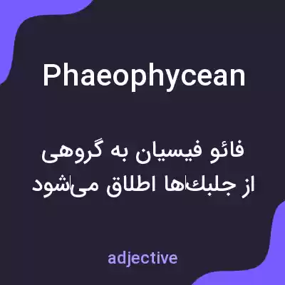 معنی phaeophycean به فارسی معنی phaeophycean به فارسی