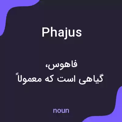 معنی phajus به فارسی معنی phajus به فارسی