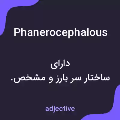 معنی phanerocephalous به فارسی معنی phanerocephalous به فارسی
