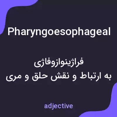 معنی pharyngoesophageal به فارسی معنی pharyngoesophageal به فارسی