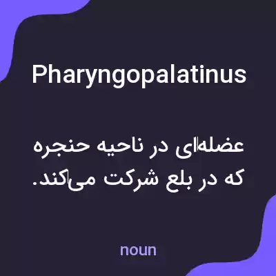معنی pharyngopalatinus به فارسی معنی pharyngopalatinus به فارسی