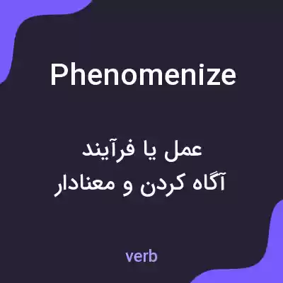 معنی phenomenize به فارسی معنی phenomenize به فارسی