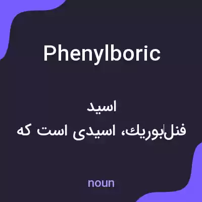 معنی phenylboric به فارسی معنی phenylboric به فارسی