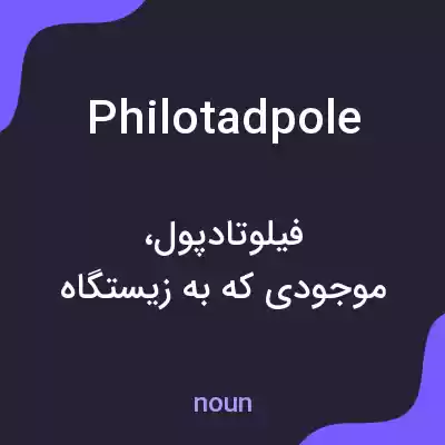 معنی philotadpole به فارسی معنی philotadpole به فارسی