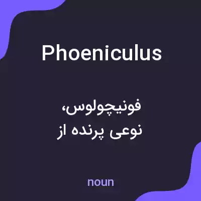 معنی phoeniculus به فارسی معنی phoeniculus به فارسی