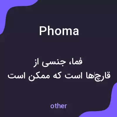 معنی phoma به فارسی معنی phoma به فارسی