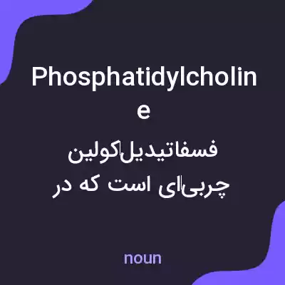 معنی phosphatidylcholine به فارسی معنی phosphatidylcholine به فارسی