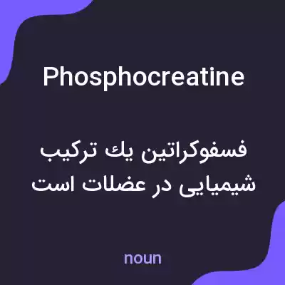 معنی phosphocreatine به فارسی معنی phosphocreatine به فارسی