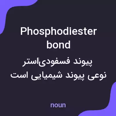معنی phosphodiester bond به فارسی معنی phosphodiester bond به فارسی
