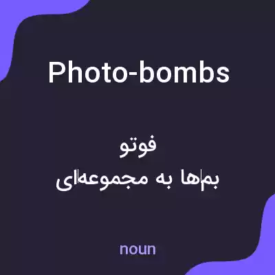 معنی photo-bombs به فارسی معنی photo-bombs به فارسی