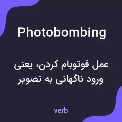 معنی photobombing به فارسی
