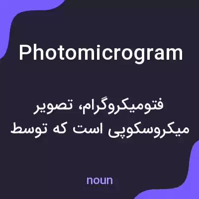 معنی photomicrogram به فارسی معنی photomicrogram به فارسی