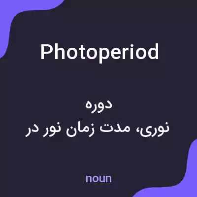 معنی photoperiod به فارسی معنی photoperiod به فارسی