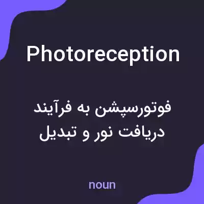 معنی photoreception به فارسی معنی photoreception به فارسی
