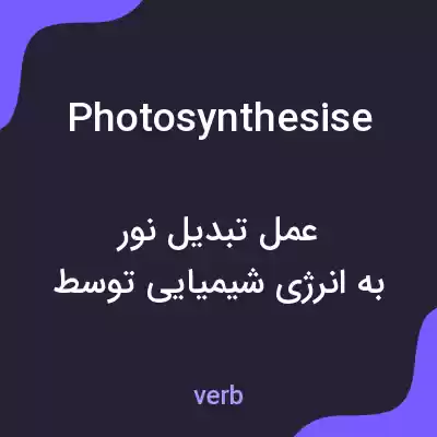 معنی photosynthesise به فارسی معنی photosynthesise به فارسی