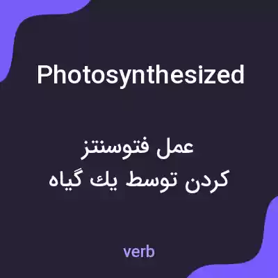 معنی photosynthesized به فارسی معنی photosynthesized به فارسی